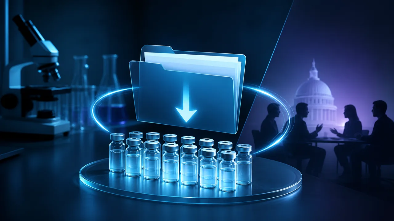 Editorial illustration for FDA removed 12 peptides from category 2 in 2026