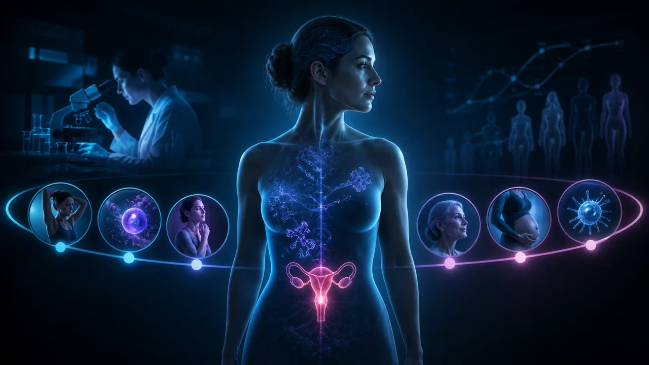 Editorial illustration for Peptides for women: a hormone-aware guide