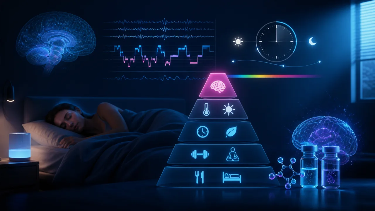 Editorial illustration for Sleepmaxxing: the evidence-based guide to optimizing every stage of sleep