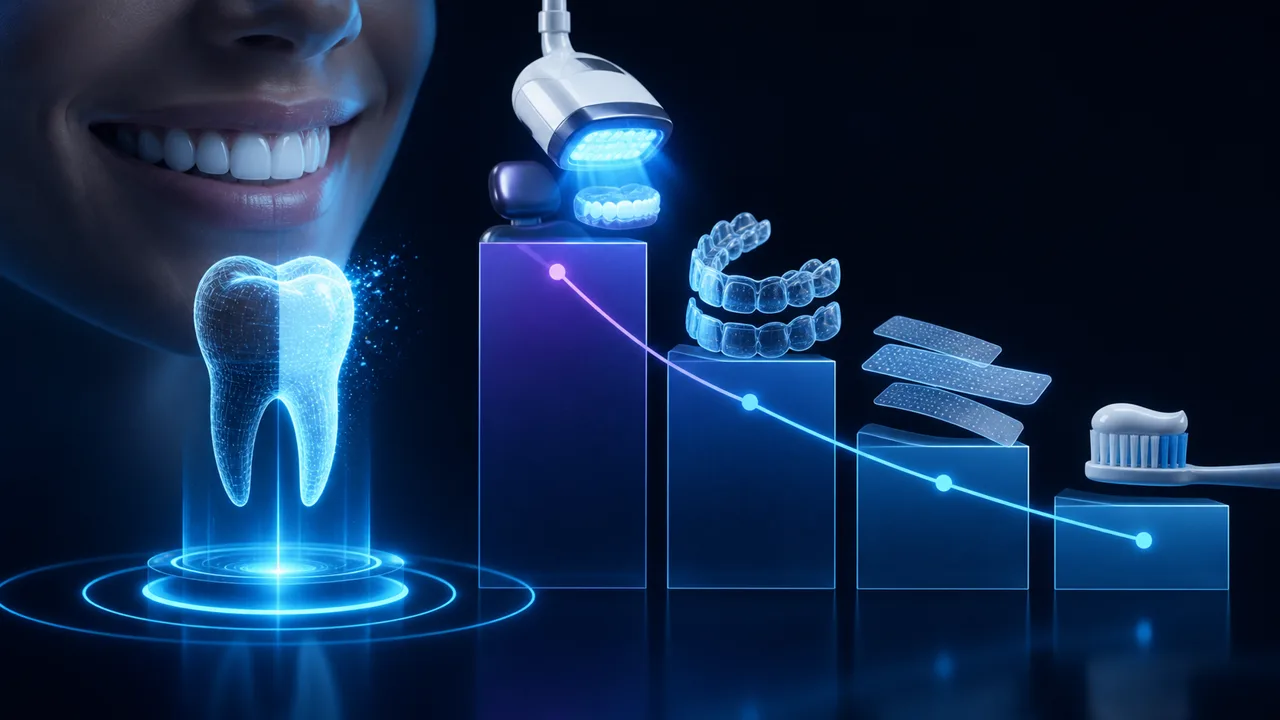 Editorial illustration for Teeth whitening method planner
