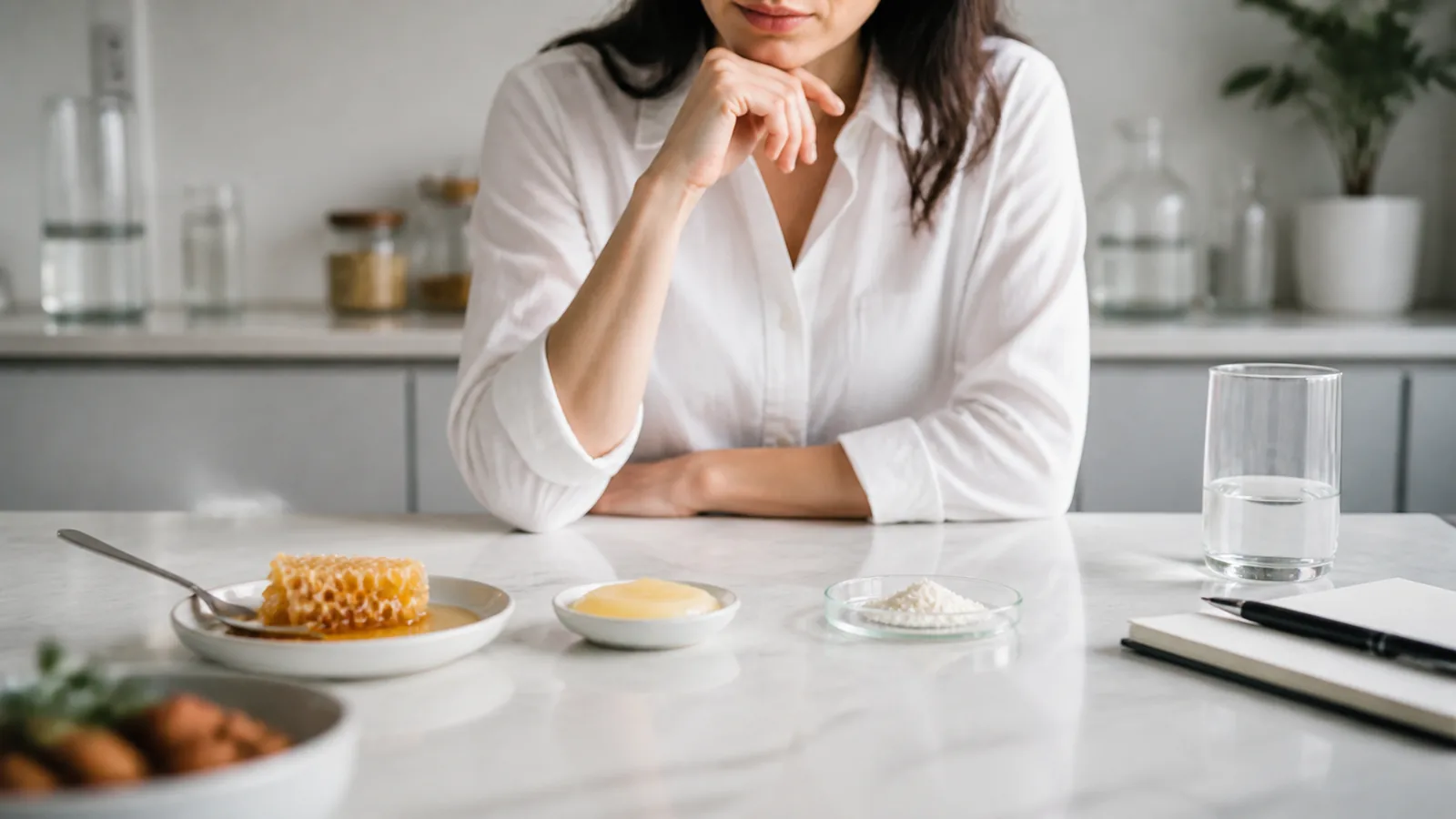 A documentary scene showing the ordinary food, hydration, or daily-decision context behind the section.